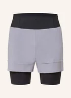 Spodenki damskie - Salomon Szorty Do Biegania 2 W 1 Sense Aero blau - miniaturka - grafika 1
