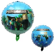 Balony i akcesoria - Balon foliowy dwustronny Piksele. Minecraft 18" (45cm.) - miniaturka - grafika 1