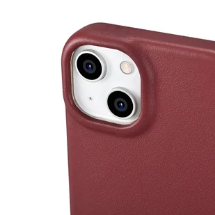 iCarer CE Premium Leather Folio Case skórzane etui iPhone 14 z klapką magnetyczne MagSafe czerwony (WMI14220713-RD) - Etui i futerały do telefonów - miniaturka - grafika 13