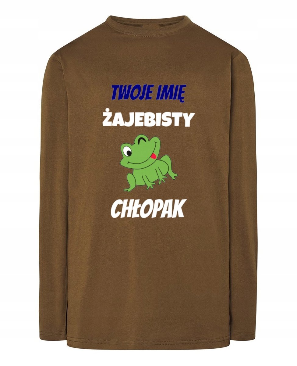 Personalizowany Longsleeve męski Prezent Żaje_bsty Chłopak + Imię r.M