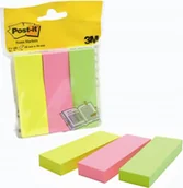 Etykiety samoprzylepne i bloki etykiet - Post-it Znaczniki samoprzylepne 26x76mm 3x100 kartek 671/3 - miniaturka - grafika 1