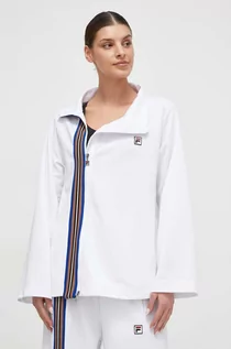 Bluzy damskie - Fila bluza damska kolor biały z aplikacją - grafika 1