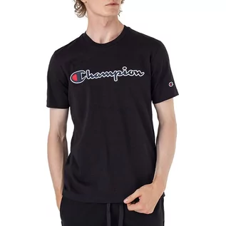 Koszulki sportowe męskie - Koszulka Champion Crewneck 217814-KK001 - czarna - grafika 1