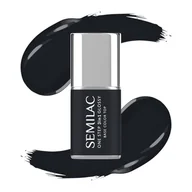 Lakiery hybrydowe - Semilac Lakier hybrydowy One Step Glossy, S190 The Black - miniaturka - grafika 1