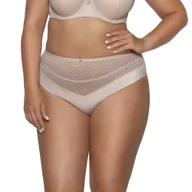 Komplety bielizny - Figi damskie z tiulową wstawką w zygzaki AV 2102 beżowe  3XL - miniaturka - grafika 1