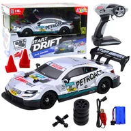 Zabawki zdalnie sterowane - Samochód Wyścigowy Auto Do Driftu RC Srebrne 30km/h 1:16 LEAN Toys - miniaturka - grafika 1