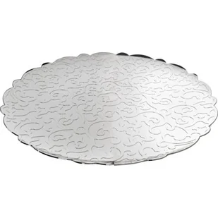 Alessi DRESSED Taca okrągła ze stali nierdzewnej z reliefem MW07 - Tace i patery - miniaturka - grafika 1