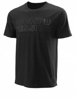 Koszulki męskie - ﻿Koszulka męska Wilson Night Session Tech Tee black - grafika 1