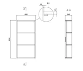 Szafki łazienkowe - Cersanit Szafka wisząca otwarta górna Medley 40 - miniaturka - grafika 1