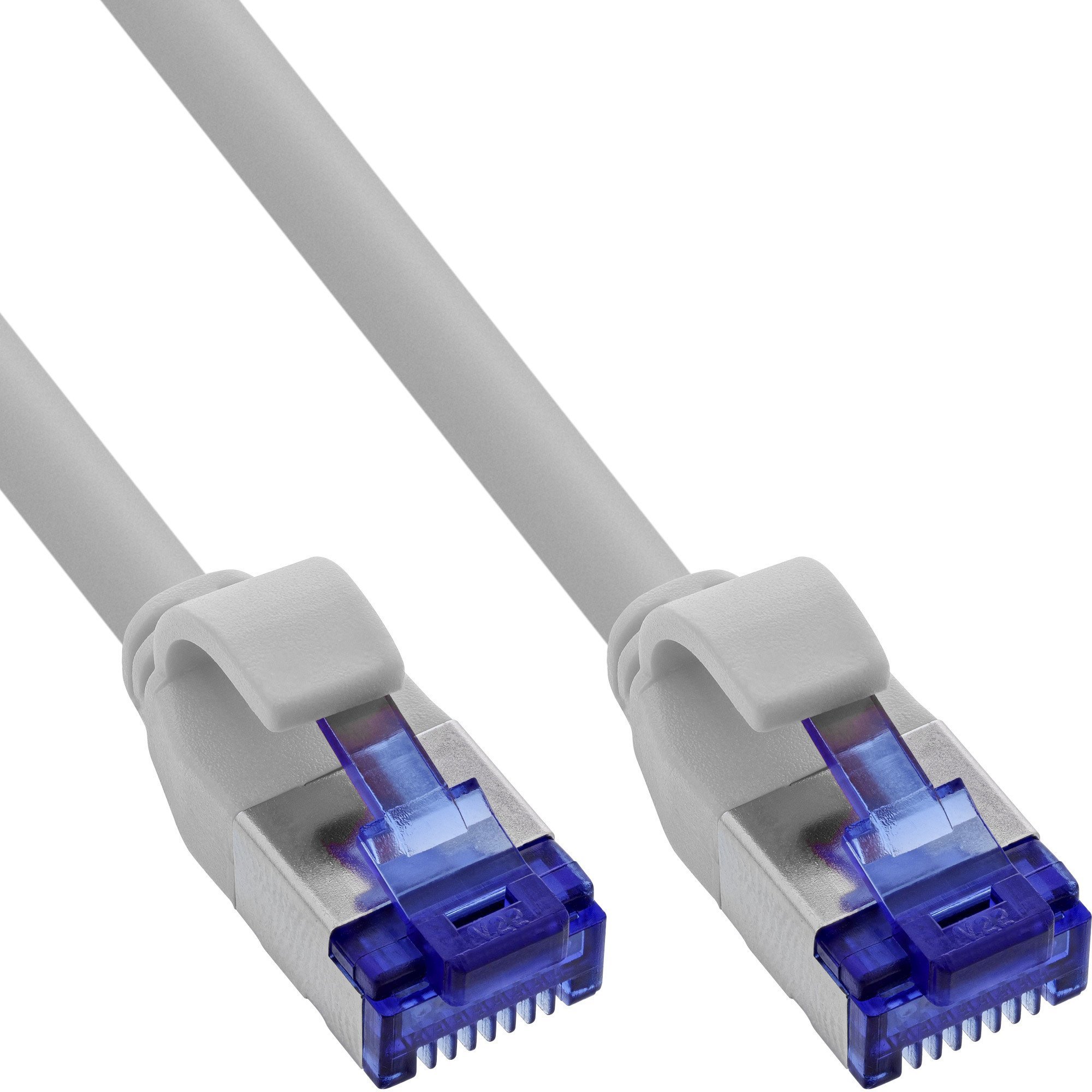 InLine Kabel krosowy 90-stopniowy B-Pack ® Slim Cat.6A S/FTP LSZH szary 2m