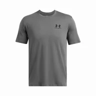 Koszulki sportowe męskie - Koszulka męska Under Armour Sportstyle Left Chest SS Rozmiar: XL / Kolor: szary/czarny - miniaturka - grafika 1