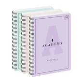 Zeszyty szkolne - Inter-druk Kołozeszyt A5/100 kratka Academy pastel 90g - miniaturka - grafika 1