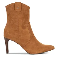 Botki damskie - Kowbojki MEXX MI001714243W Brązowy - miniaturka - grafika 1