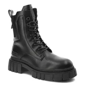 Botki damskie - Czarne Botki Big Star Damskie Skórzane Ocieplane Obuwie - miniaturka - grafika 1