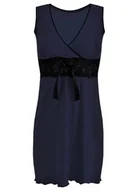 Piżamy damskie - HALKA KAMILA WISKOZA GRANAT - D Karen - miniaturka - grafika 1