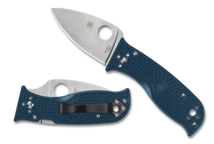 Nóż składany Spyderco Lil' Temperance 3 Lightweight Blue FRN, Satin Plain K390 by Sal Glesser (C69PBL3K390) - Noże - miniaturka - grafika 1