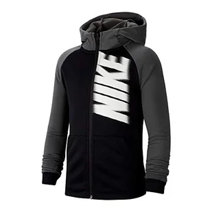 Nike chłopięca bluza B Nk Dry Fleece Fz Gfx czarny Black/Iron Grey/(White) S - Bluzy dla chłopców - miniaturka - grafika 1
