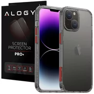 Etui i futerały do telefonów - Etui na telefon Alogy Protective Case obudowa ochronna do Apple iPhone 14 Plus Czarno-przezroczyste + Szkło - miniaturka - grafika 1