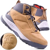Buty trekkingowe męskie - ﻿Buty Trekkingowe WODOODPORNE Zimowe Męskie 4F Tundra -83 SKÓRZANE r.46 - miniaturka - grafika 1