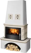 Piece wolnostojące - ABX Piec kaflowy Laponie z płaszczem wodnym - Piaskowy - miniaturka - grafika 1