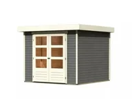 Altany ogrodowe - KARIBU dom drewniany ASKOLA 3,5 (9141) terragrau - miniaturka - grafika 1