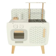 Zabawki AGD - Kuchnia dla dzieci drewniana MDF LULILO retro akcesoria 72,7cm - miniaturka - grafika 1