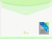 Długopisy - KOPERTA PP NA ZATRZASK Z PERFORACJĄ A4 ZIELONA TETIS - miniaturka - grafika 1