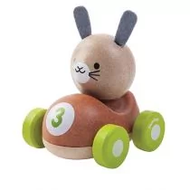 Drewniana wyścigówka królik Plan Toys