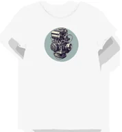 Koszulki i topy damskie - Koszulka damska biała z Motywem Srebrnego Karburatora XXL - miniaturka - grafika 1
