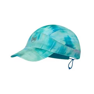 Czapki i chusty sportowe męskie - BUFF Czapka biegowa z daszkiem PACK SPEED CAP Marbled Turquoise - grafika 1