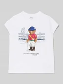 Koszulki dla dziewczynek - T-shirt z nadrukiem z motywem i okrągłym dekoltem - miniaturka - grafika 1