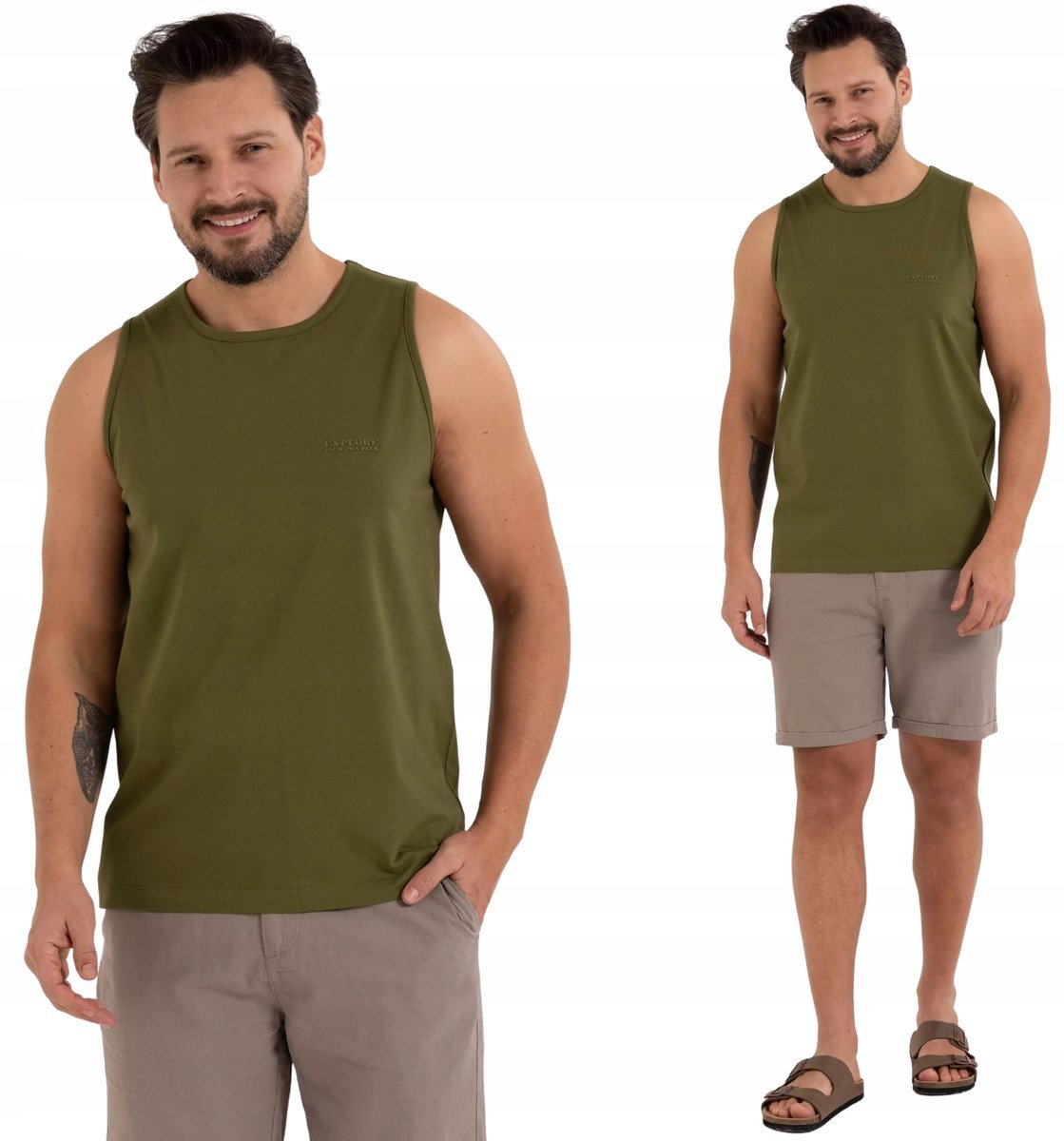 PODKOSZULKA KOSZULKA MĘSKA GŁADKA ZIELONY 100 % BAWEŁNA KLASYCZNA MORAJ XXL