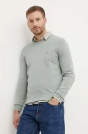Swetry męskie - Calvin Klein sweter z domieszką jedwabiu kolor szary lekki K10K113549 - miniaturka - grafika 1