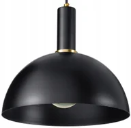 Lampy sufitowe - Lampa wisząca Loft metalowa Kopuła czarna - miniaturka - grafika 1