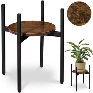 Kwietnik stojący loftowy Torre Rustic 40 cm czarny - Zabawki zręcznościowe - miniaturka - grafika 1