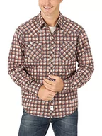 Koszule męskie - Wrangler Męska koszula retro z dwoma kieszeniami, długi rękaw, zatrzask, Wygasły czerwony paisley, XL Długi - miniaturka - grafika 1
