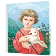 Ikony i obrazy sakralne - Obraz religijny na płótnie Jezus z barankiem - miniaturka - grafika 1