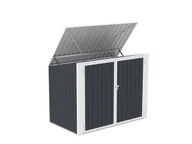 Altany ogrodowe - Osłona Kosza na śmieci POLLY,  Zabudowa kosza, śmietnika, Schowek, Wiata na kosze Antracyt - miniaturka - grafika 1