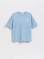 Koszulki dla chłopców - Reserved - T-shirt z nadrukiem - jasnoniebieski - miniaturka - grafika 1