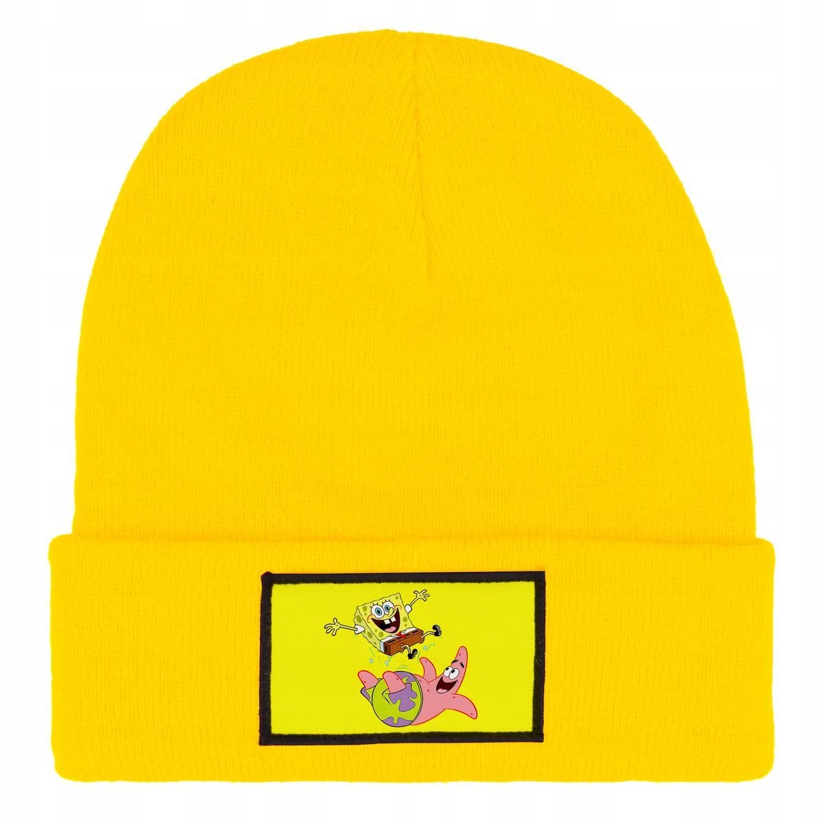 Czapka Zimowa Dziecięca SPONGEBOB ZABAWA Bajka Prezent Wzory Żółta