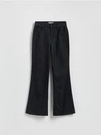 Spodnie damskie - Reserved - Jeansy loose flare - granatowy - miniaturka - grafika 1