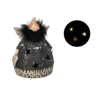 Ozdoby bożonarodzeniowe - Figurka ceramiczna LED Anioł 15 cm - miniaturka - grafika 1