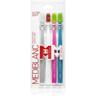 MEDIBLANC 5490 Ultra Soft szczoteczki do zębów ultra soft Grey, White, Pink, Blue 4 szt. - Szczoteczki do zębów - miniaturka - grafika 1