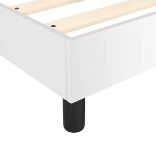 Lumarko Łóżko kontynentalne, białe, 80x200 cm, obite sztuczną skórą - Łóżka - miniaturka - grafika 8