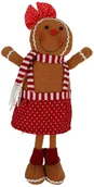 Ozdoby bożonarodzeniowe - Ludzik z piernika z materiału dziewczynka 45cm do postawienia - miniaturka - grafika 1