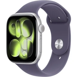 Apple Watch 11 GPS 42mm koperta z aluminium srebrny pasek sportowy M/L Fioletowy - Smartwatch - miniaturka - grafika 1