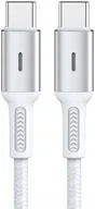 Kable - Kabel USB-C - USB-C Korgy CCW12 60W 1.2m Biały Nylon Szybkie ładowanie - miniaturka - grafika 1