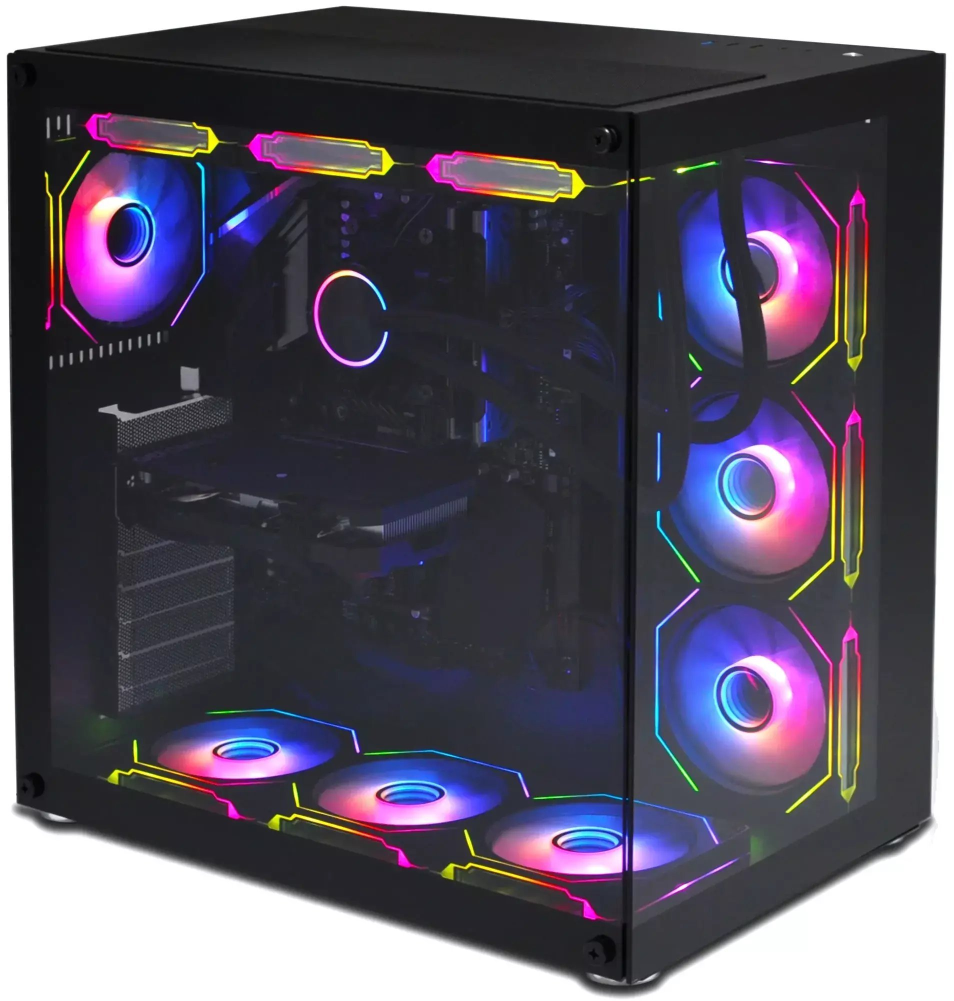 Obudowa OYAKA Obudowa komputerowa HORIZON FT-G3, 4x wentylator ARGB