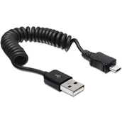 Kable komputerowe i do monitorów - Delock Kabel Usb Am-micro 2.0 Spirala 20-60CM - miniaturka - grafika 1
