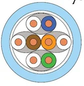 Kable miedziane - BKT-ELEKTRONIK Kabel S/FTP LSHF-FR 10Gbit drut niebieski UC LR 22 Draka 500m) 1015L735 - miniaturka - grafika 1